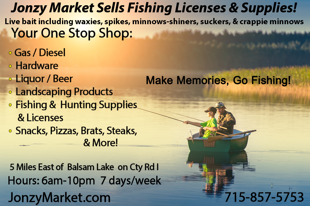 Live Bait, Fishing Supplies Balsam Lake Wisconsin