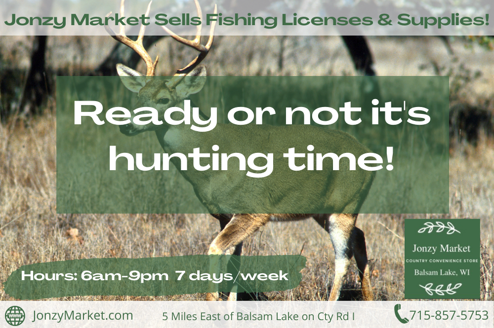 Hunting Supplies Balsam Lake WI, Hunting License Balsam Lake WI